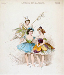 А.И. Шарлемань. Эскиз женского костюма для балета М.И. Петипа «Королева льдов»