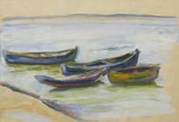 Гуро. Лодки на воде. 1910-е