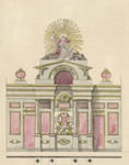 Неизвестный архитектор. Проект иконостаса. 1840 г. Бумага, тушь, акварель