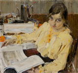 Н.И. Фешин. «Портрет М.Н. Евлампиевой». Холст, масло. 1914 г.