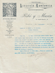 Ribóné y Marin, владелец магазина ''Libreria Artistica''. Письмо к Л.Н. Толстому. 1 сентября 1903 года. Барселона, Италия, на французском языке