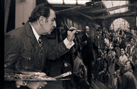 Дмитрий Налбандян за работой в своей мастерской. 1970-е гг. Предоставлено пресс-службой ММОМА