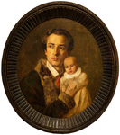 А.И. Герцен с сыном Александром, худ. А.Л. Витберг 1840 г., Петербург