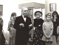 А.Г. Хуторов на встрече с детьми. 1985 г.