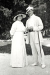 Ф.И. Шаляпин с женой М.В. Петцольд. 1913 г.