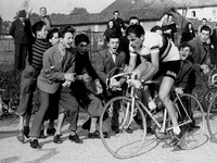   Fausto Coppi in gara al Trofeo Baracchi a Bergamo, 1953         , 1953 34 x 26  - ( )