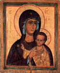 Иконка с изображением Богоматери, 12-13 вв.