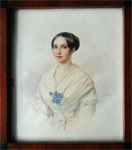 Гау В.И. Портрет неизвестной девушки с васильками. 1845 г.