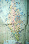 Карта географическая бассейна Охотского моря. 1942 г.