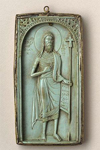 Святой Иоанн Предтеча. Икона резная в оправе. Византия, XIV - первая половина XV в.