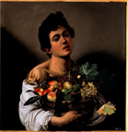     Giovane con Canestro di Frutta c. 1593 Olio sul tela, 70 x 67 cm Roma, Galleria Borghese     1593 