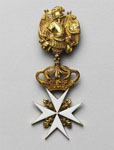 Большой крест Ордена Св.Иоанна Иерусалимского. Принадлежал императрице Марии Федоровне. Поступил из Капитула российских орденов в 1917 г.