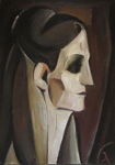 Лали Росеба. Греческий портрет. 2011 г. Холст на картоне, масло. 50x35