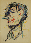 А.Зверев. Автопортрет с сигаретой, 1956. Бумага, масло, 39,3 х 23,4