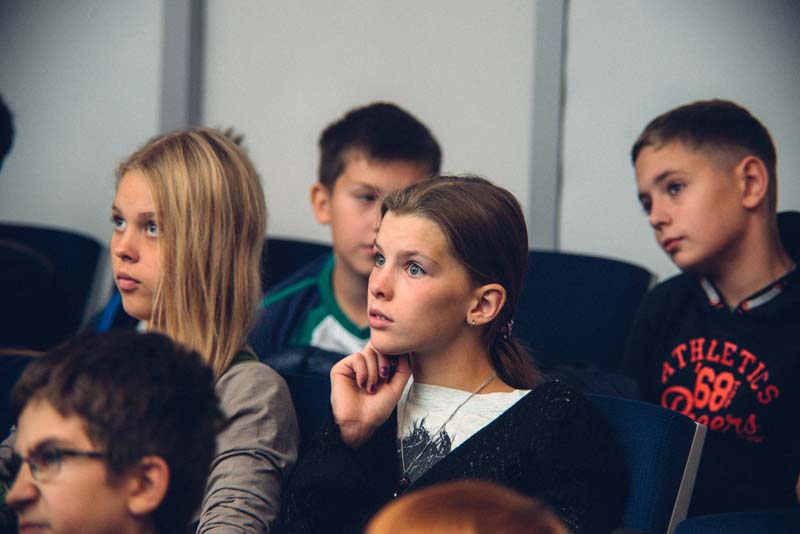 Школьники в Московском Планетарии
