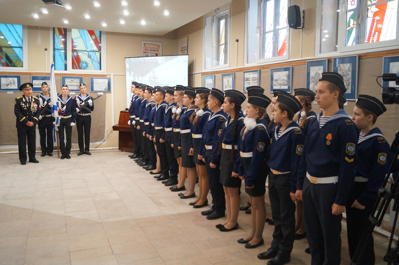 Принятие присяги морскими кадетами Новоусманской школы № 3