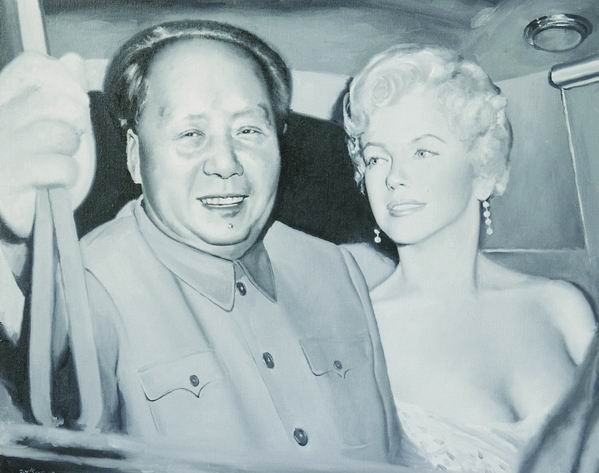 . Shi Xinning, Mao and Marilyn Monroe, oil on canvas, 2005