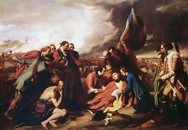 Бенджамин Уэст. Смерть генерала Вольфа, 1770. Национальная галерея Канады