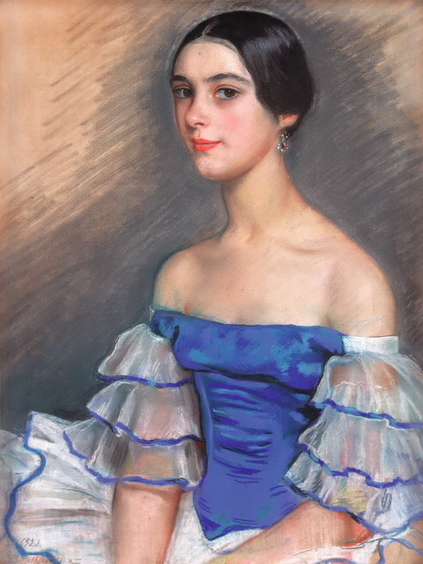 SerebrqkovaZ.E. Portret E.N. Gejderih v golubom 1923