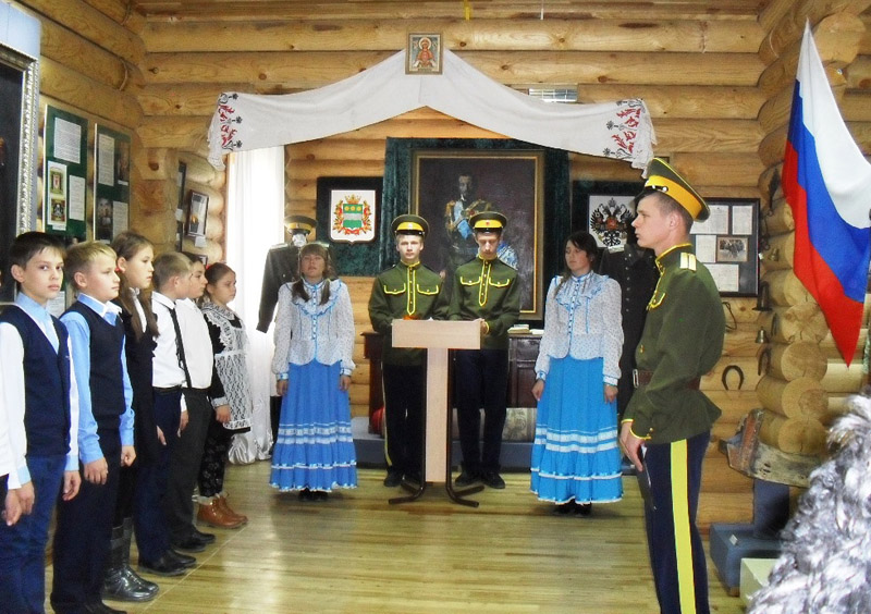 День музея для российских кадет. Посвящение в казачата
