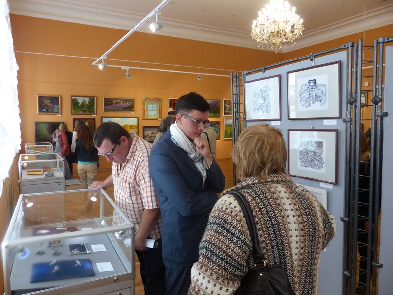 Вернисаж рыбинских художников в Рыбинском музее. 2014.