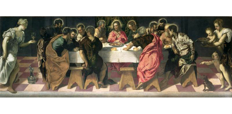 Jacopo Tintoretto. Ultima cena. 1547. Oil on canvas. Chiesa di San Marcuola, Venice
